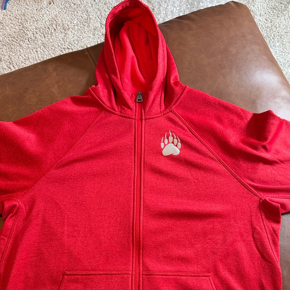 Duluth Trading Co AKHG Red Full-Zip Hooded Men's Sweater